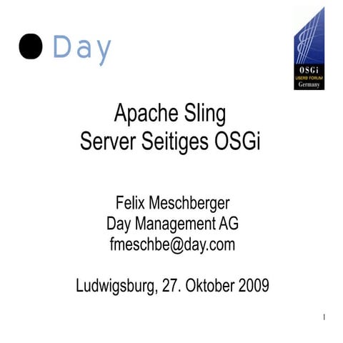 Apache Sling Server Seitiges OSGi