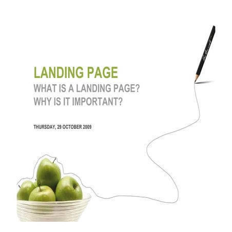 What is a landing page?