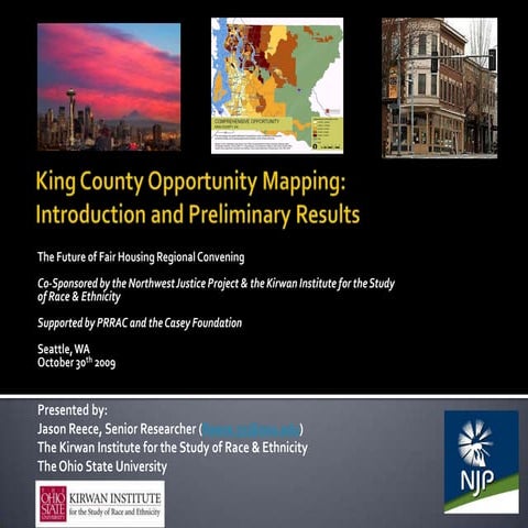 King County Opportunity Mapping: Introduction and Preliminary Results