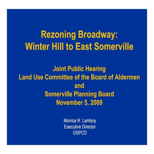 20091101 Planning Board Land Use Committee