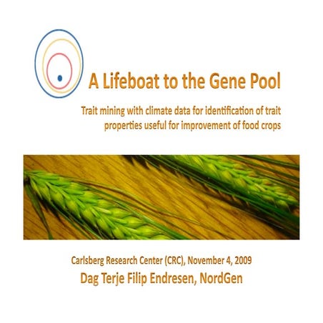 Trait data mining seminar at the Carlsberg research institute (CRI) (4 Nov 2009)