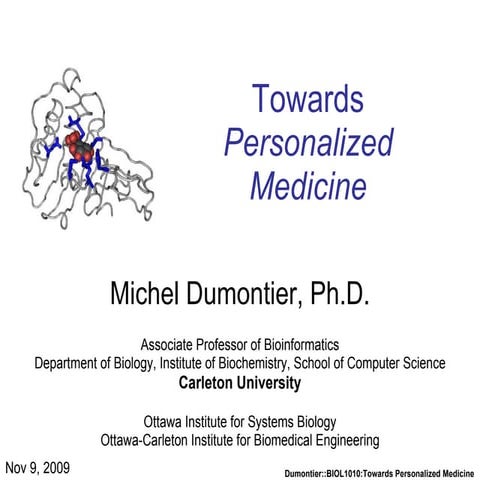20091109 Biol1010 Personalized Medicine