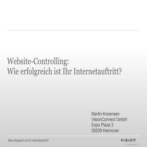 Webcontrolling Begin-Workshop 2009 11 19