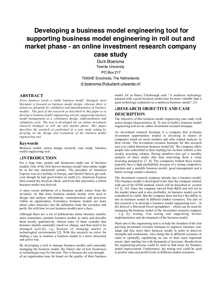 Bsc dissertation proposals computing business