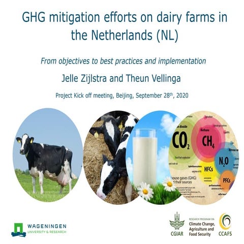 GHG mitigation efforts on dairy farms in the Netherlands (NL): From objective...
