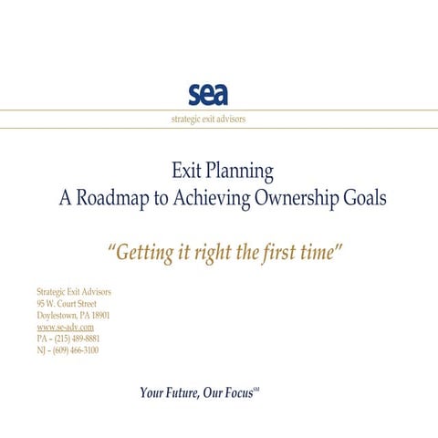 2009 Exit Planning Overview Final