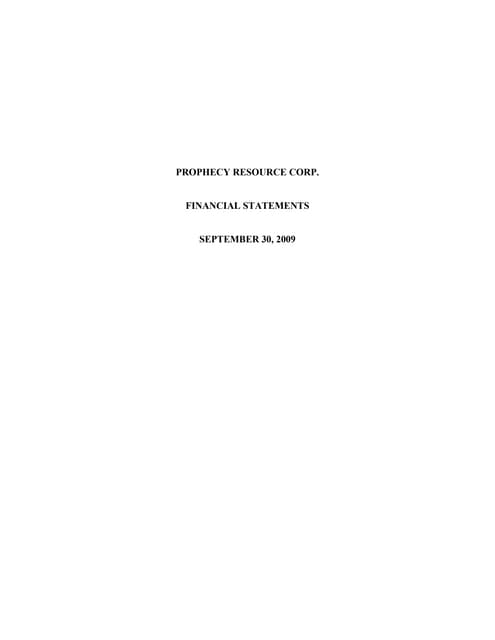 2009 annual md&a & audited financial statements