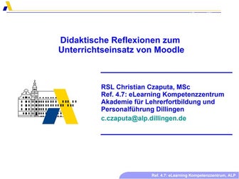 2009 Czaputa Didaktische Reflexionen Moodle Einsatz Ilmenau