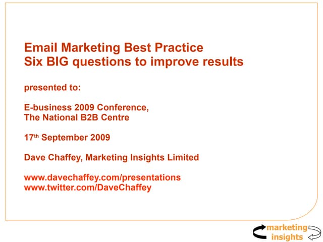6 Email marketing tips