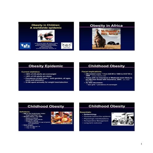 Obesity: A Pediatric Epidemic