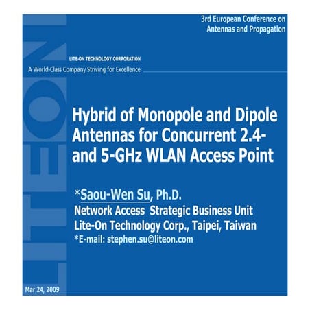 2009 EuCAP-Hybrid of Monopole and Dipole Antennas for Concurrent WLAN AP