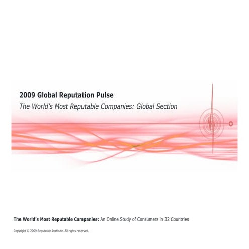 2009 global reputation pulse