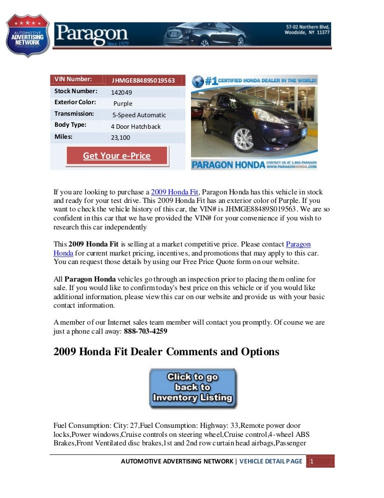 2009 Honda Fit Bronx