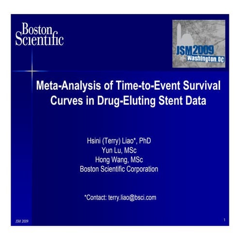 2009 JSM - Meta Time to Event Data