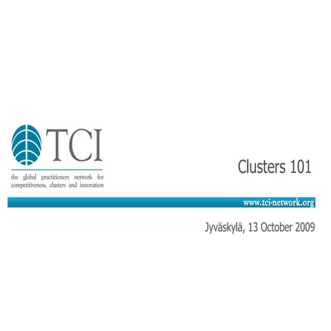 Cluster basics: Introduction to the Cluster Concept