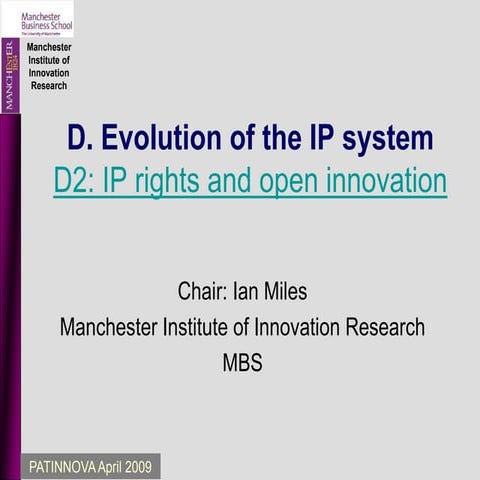 Open Innovation and Intellectual Property | PPT