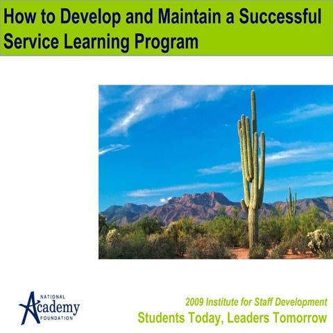 2009 naf institute_service_learning