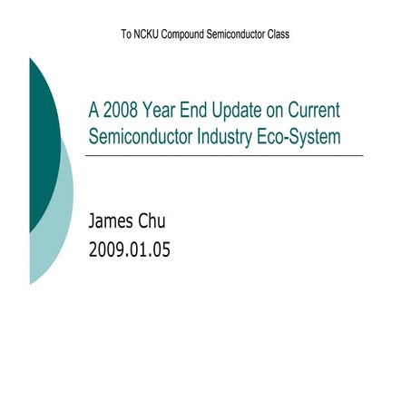 2009 Ncku Talks Semi Industry Business Update