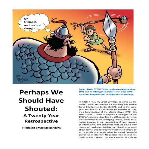 2009 perhaps we should have shouted