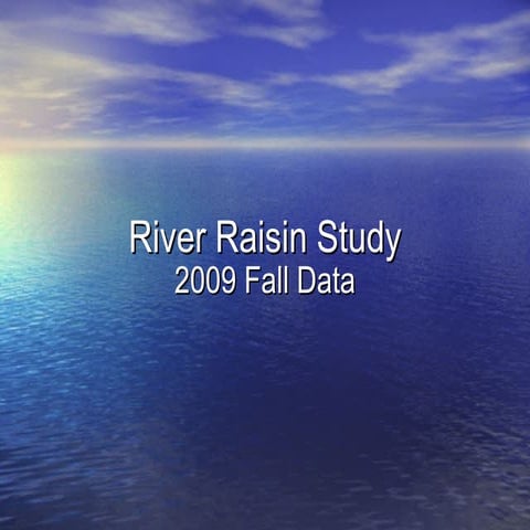 2009 River Raisin water quality results