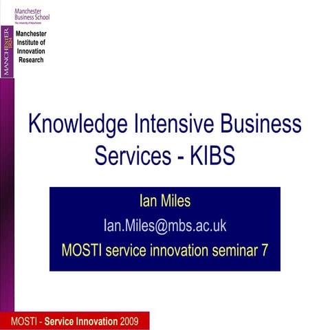 Knowledge Intensive Business Services