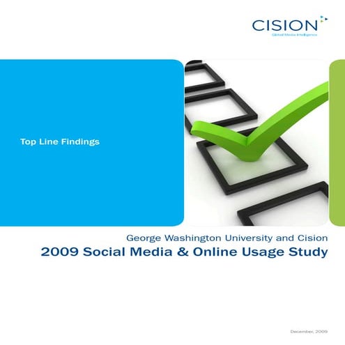 2009 Social Media &amp; Online Usage Study