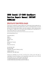 2009 suzuki z400 quadsport manual download