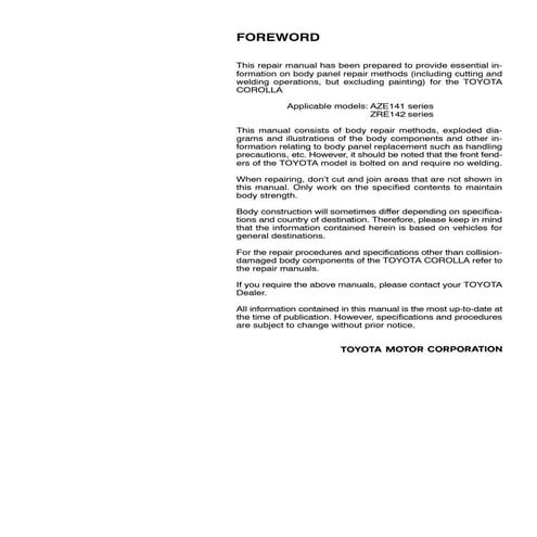 2009 TOYOTA COROLLA REPAIR MANUAL PDF visual data 2