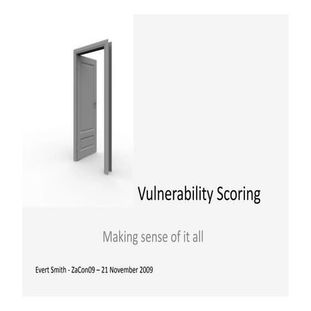 Vulnerability Management Scoring Systems