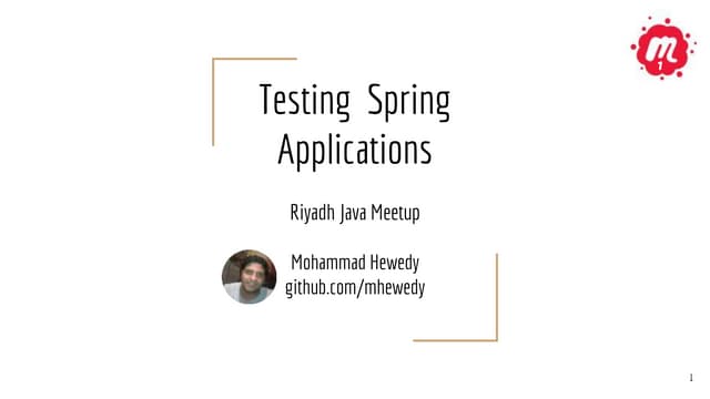 Testing Spring Applications