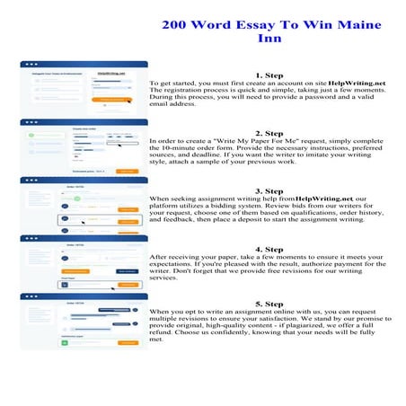 200 Word Essay To Win Maine Inn