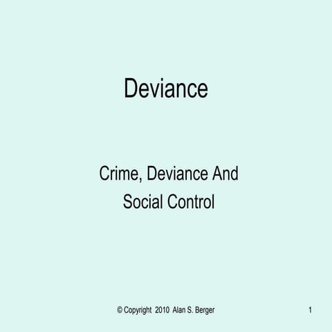 crime and  deviance