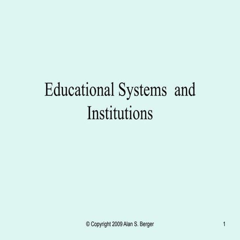 201.18 educational systems  and institutions