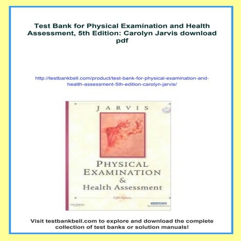 Test Bank for Physical Examination and Health Assessment, 5th Edition: Caroly...