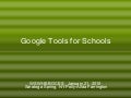 Google Tools for Schools