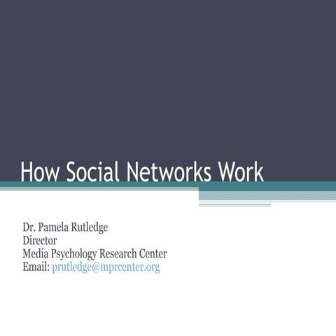 How Social Networks Work: Overview of Network Properties