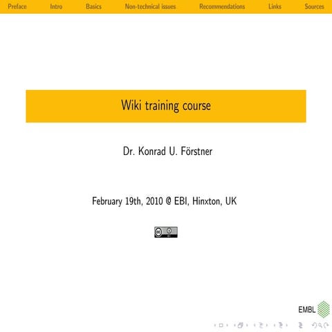 Wiki training course