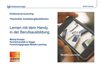 Lernen mit dem Handy in der Berufsausbildung