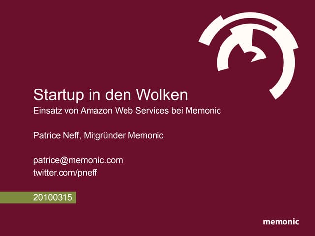 Startup in den Wolken