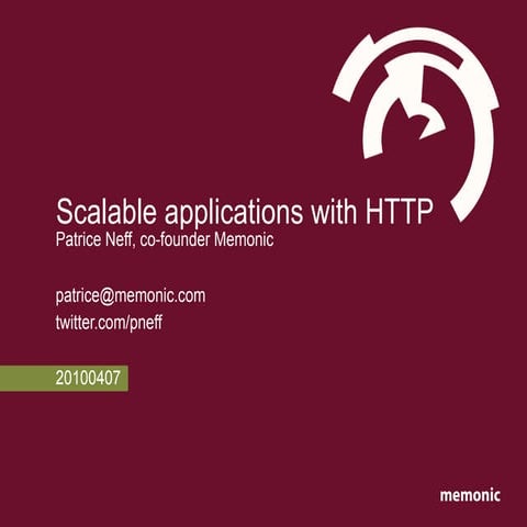 Scalable applications with HTTP