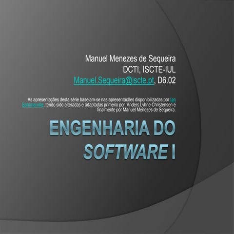 Eng.ª do Software - 7. Desenho arquitectónico