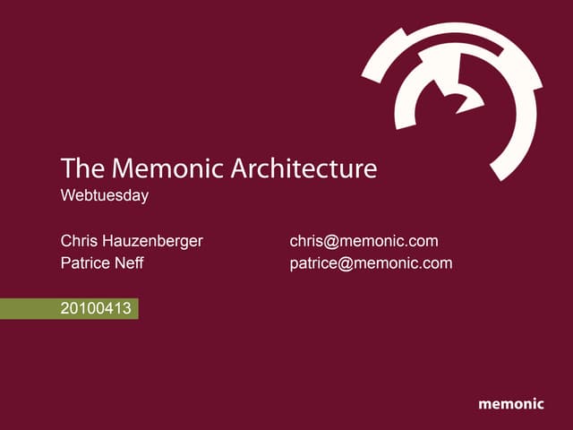 Memonic Architecture