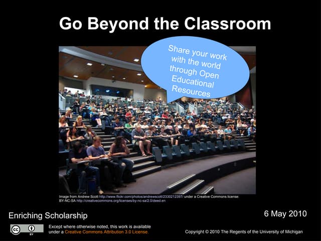 Go Beyond the Classroom: Share your Work with the world through Open Educatio...