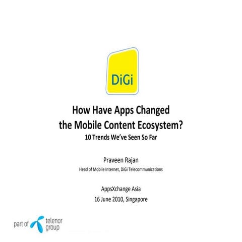 How Have Apps Changed the Mobile Content Ecosystem?