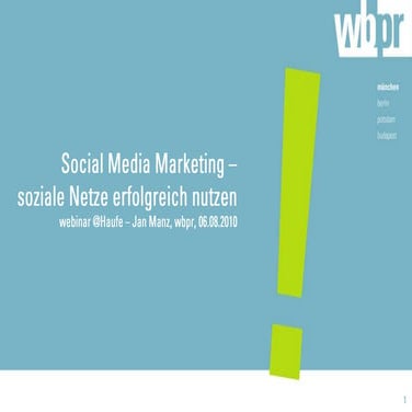 Social Media Marketing - soziale Netzwerke erfolgreich zur Kommunikation nutz...