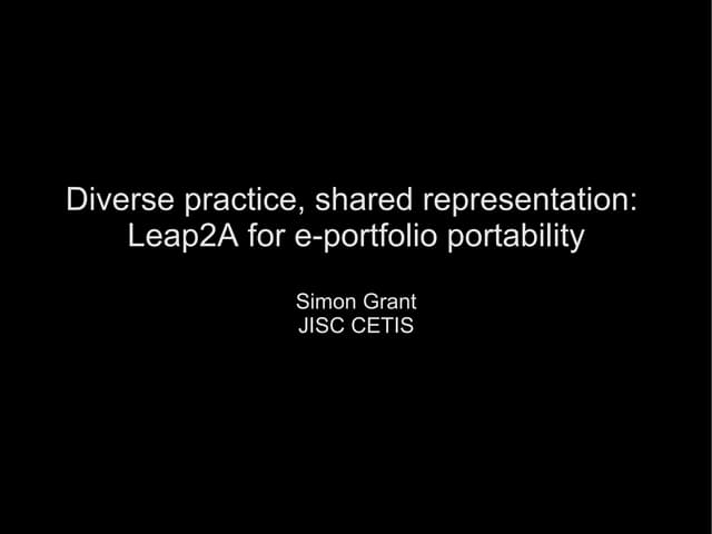 Leap2A for e-portfolio portability