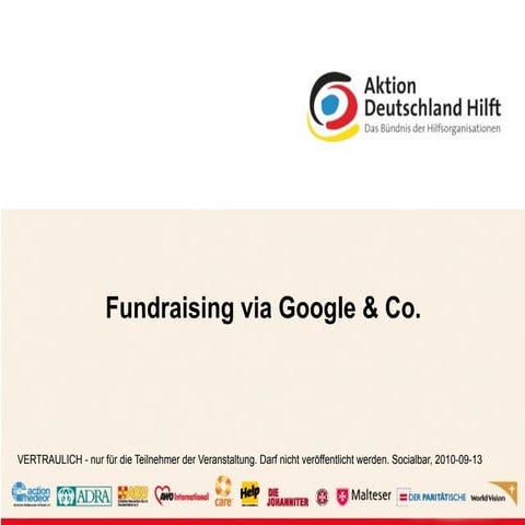 Aktion-Deutschland-Hilft Fundraising via Google & Co.