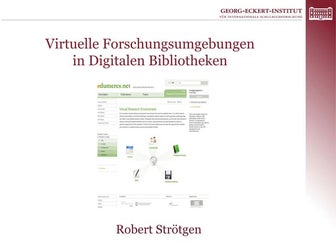 Virtuelle Forschungsumgebungen in Digitalen Bibliotheken