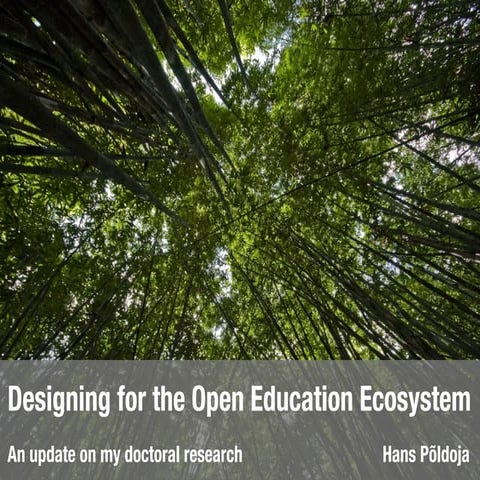 Designing for the Open Education Ecosystem