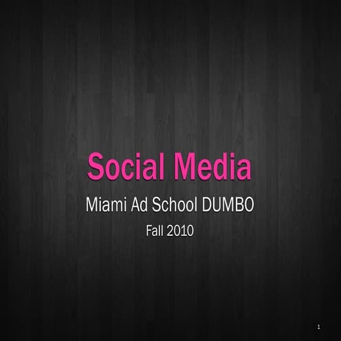MAS Social Media 1 - Intro